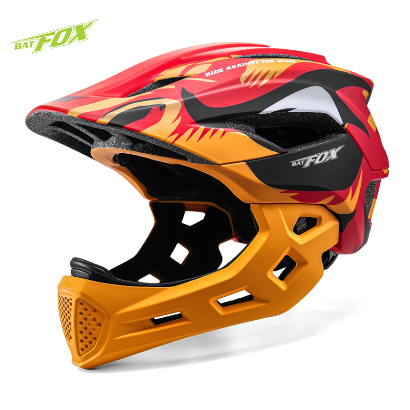 Sports Equipment Stores - BATFOX Kids Full Face Bike Helmet