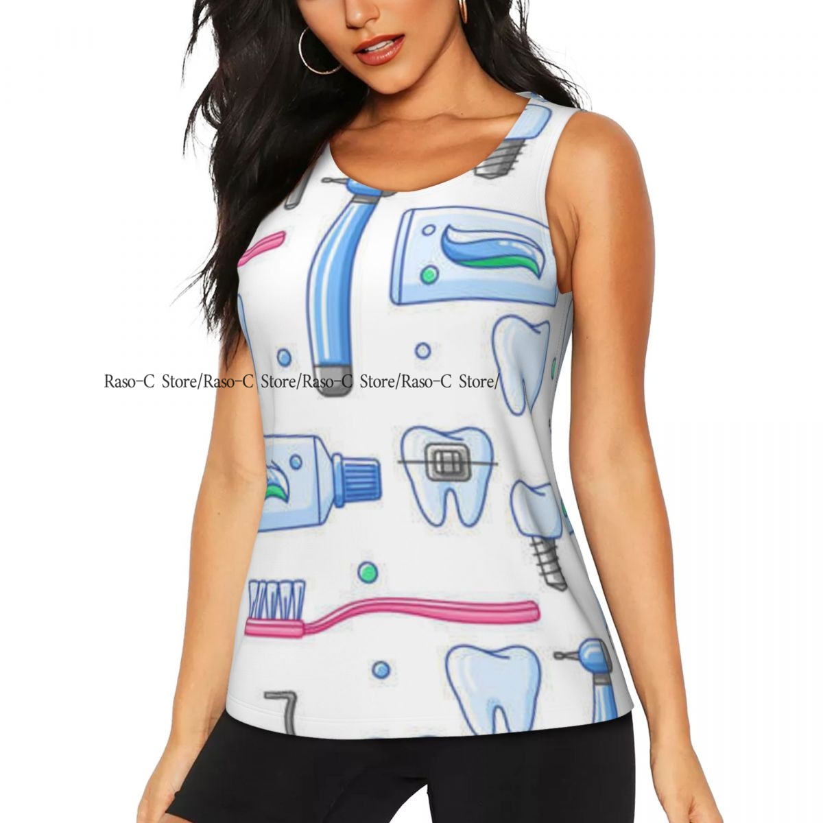 Sports Equipment Background - Women Fitness Sexy Yoga Vest Medical