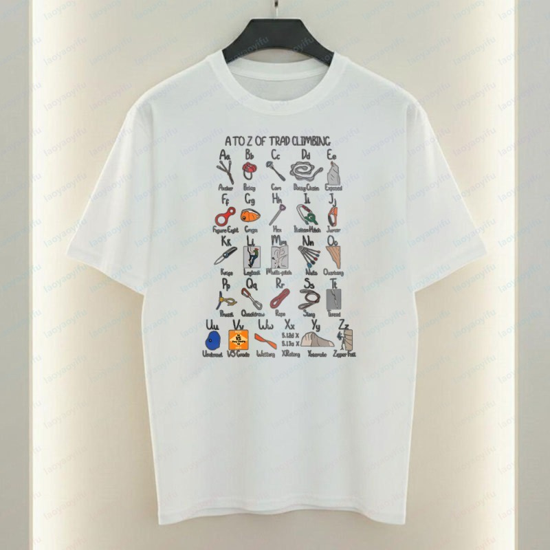 Climbing Gear Alphabet Men's T - Sports Equipment A To Z ulasan dan harga