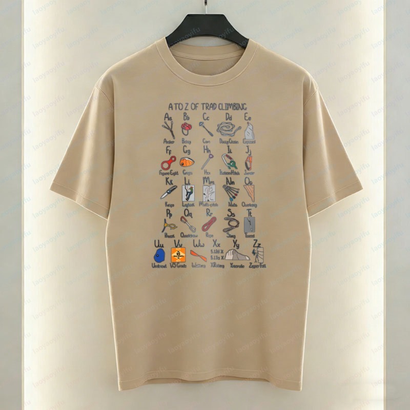Climbing Gear Alphabet Men's T - Sports Equipment A To Z ulasan dan harga
